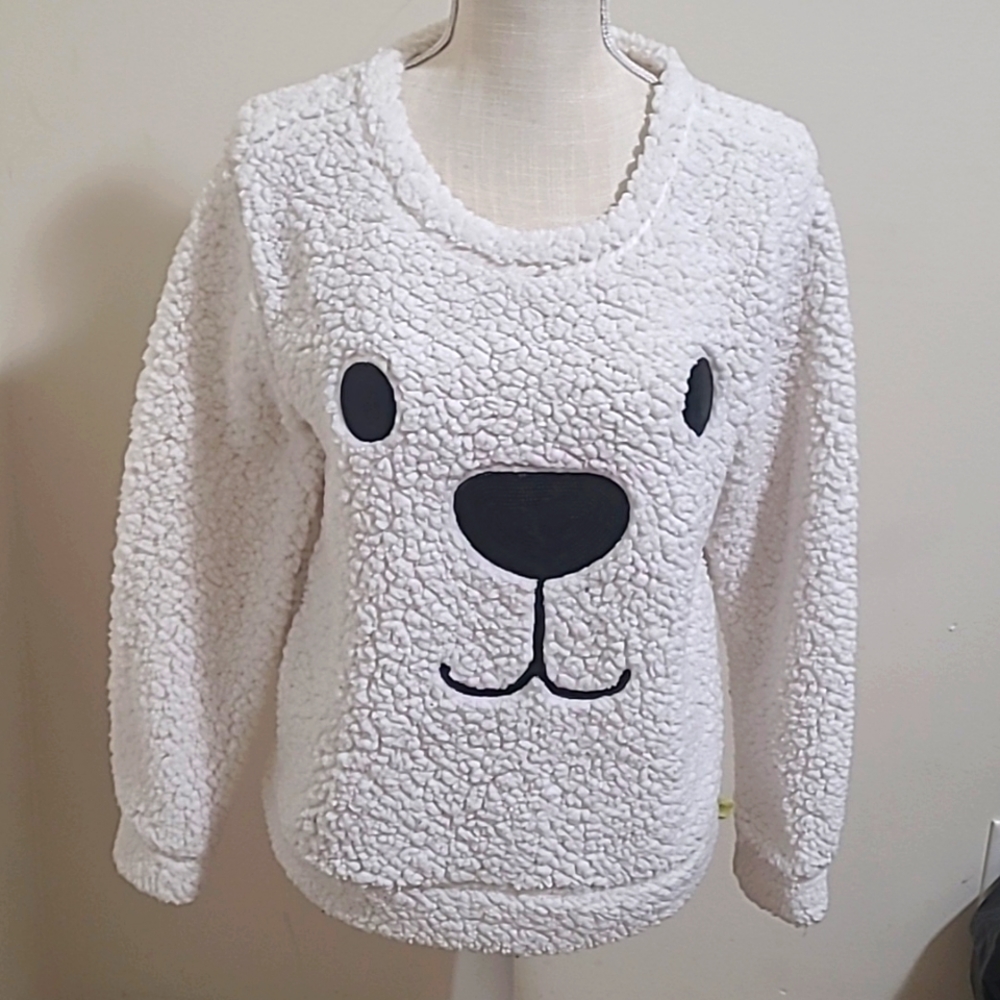 Super soft and cozy dog face top